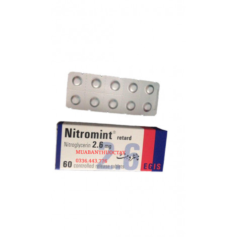 Nitromint 2.6mg thuốc trị đau thắt lồng ngực